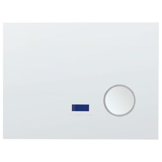 Beliani Beliani - Espejo De Ba&ntilde;o Moderno Led Rectangular Con Altavoz Bluetooth Con Espejo De Aumento 60 X 80 Cm Plateado Montaron