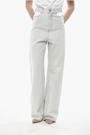 Maison Margiela MM1 Straight-Leg Jeans With 25cm Cut-Out size 44