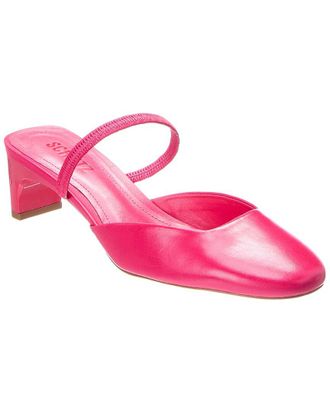 Schutz Bertie Mid Block Leather Pump