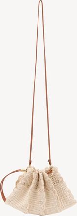 Ulla Johnson Adria Small Crochet Crossbody Bag In Beige