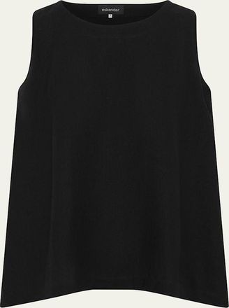 Eskandar A-Line Round Neck Shell (Mid Plus Length)