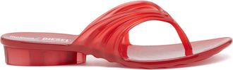 Diesel Sculptural flip-flops in Melflex - Sandals - Woman - Red