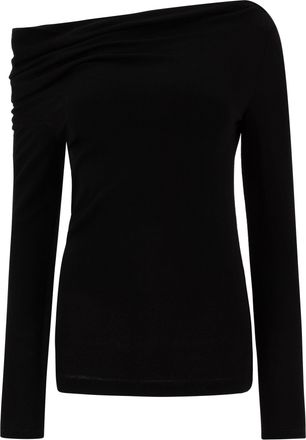 Givenchy Womens Top With Draped Collar - Black viscose - Size EU 38 (Womens)