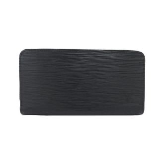 Louis Vuitton Black Leather Long Wallet (Bi-Fold) (Pre-Owned)
