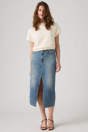Levi's Gonna midi Decon con spacco - Donna - 23 - Lavaggio medio / Welcome