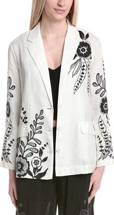 Johnny Was Ezra Linen Blazer