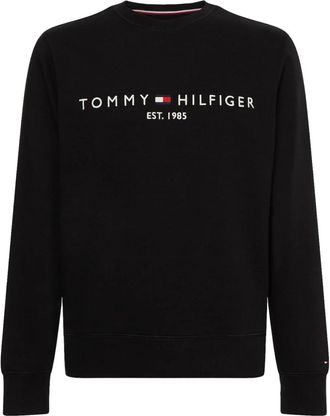 Tommy Hilfiger Stijlvolle Sweatshirt Mw 0Mw 11596 BDS - Heren - Sweatshirts - Zwart - 2XL - Katoen - Hoodies & sweatvesten