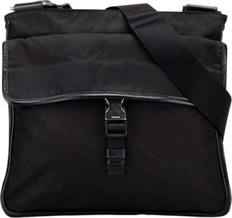 Prada Vintage, unisex, Zwart, ONE Size, Pre-owned Messenger Bag