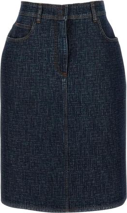 Fendi Mujer, Faldas, Azul, Talla: S