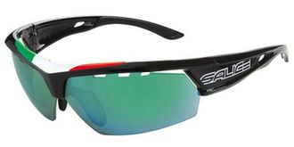 Salice 005 ITA NERO/RW VERDE Mens Sunglasses Black Size Standard
