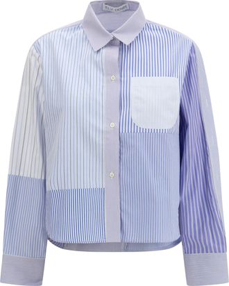 E.L.V. Denim Womens Shirt Emilie Multi Blue Cotton