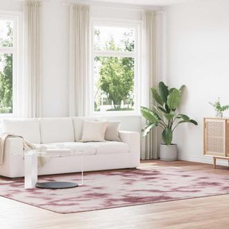 Berkfield Home Shaggy Rug High Pile NAVARRA Dusty Pink 240x340 cm Polyester | Size: Medium