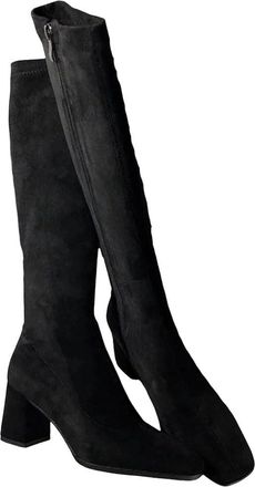 Generic Womens Suede Mid Calf Boots Thick Heel Casual Designer Style Shoes