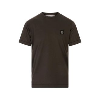 Stone Island T-Shirts, male, Green, Size: XL Short-sleeve T-shirt