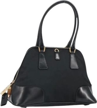 Prada Pre-owned Handbags, female, Black, Size: ONE SIZE Pre-owned Nylon Handbag