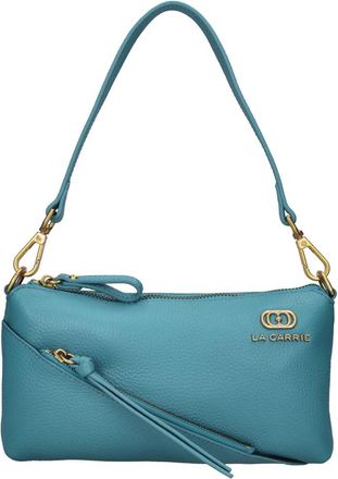 La Carrie Zipper Double Leather Bag - Dames - Schoudertassen - Blauw - ONE Size - Leer - Tassen