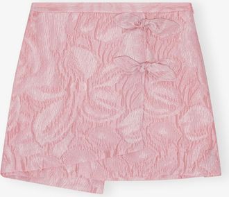 Ganni Pink Textured CloquÃ Mini Skirt - Size 32