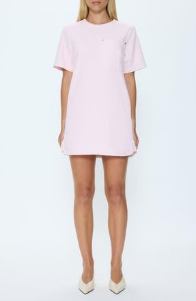 Pistola Denim Remi Short Sleeve Woven Cotton Minidress in Blush at Nordstrom, Size X-Large