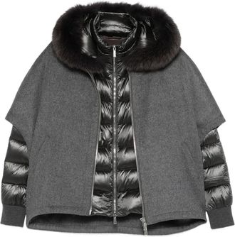 Moorer hooded layered jacket - Grey