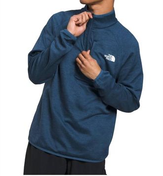 The North Face Canyonlands 1/2 Zip Shirt In Shady Blue Heather