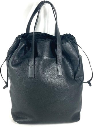 Louis Vuitton Black Noir Leather Handbag Shoulder Bag Tote Bag (Pre-Owned)