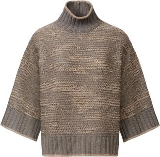 Fabiana Filippi Platinum Turtleneck Trui - Dames - Coltruien - Beige - S - Wol - Truien & Vesten