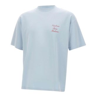 Dr&ocirc;le de Monsieur T-Shirts, male, Blue, Size: XL Le T-Shirt Slogan Calligraphy