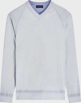 Bugatchi Men & apos;s Cotton-Silk V-Neck Sweater