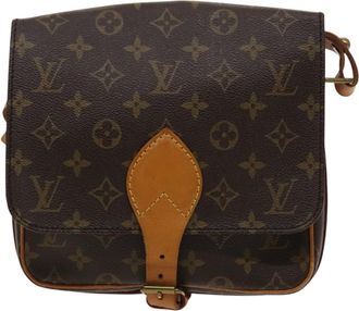 Louis Vuitton Cartouchiere Brown Canvas Shoulder Bag (Pre-Owned)