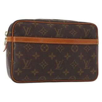 Louis Vuitton Pre-owned Clutches, female, Brown, Size: ONE SIZE Pre-owned Canvas Clutch