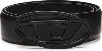 Diesel B-1DR Scratch leather belt - men - Calf Leather - 105 - Black