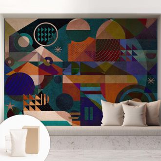 Tulup Carta Da Parati Con Design Moderno - Con Motivi Moderni - Fotomurali In Tnt Soggiorno Camera De Letto Sala Ufficio Arte Geometrica 208x146 Cm