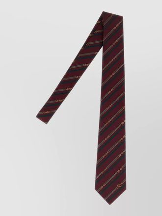 Gucci jacquard tie featuring diagonal stripe pattern