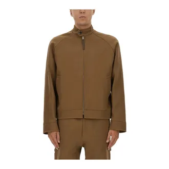 Moschino Chaqueta Bomber con Cremallera y Cuello Alto - Jackets - Hombre - Marr&oacute;n - XL