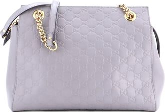 Gucci Soft Signature Shoulder Bag Guccissima Leather Medium tote bag - Grey