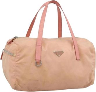 Prada Pre-owned Vintage Nylon Hand Bag - Dames - Vintage Handtas - Roze - ONE Size - Nylon - Vintage