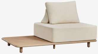 Sklum Sill&oacute;n Con Mesa Auxiliar En Acacia Portet Sklum