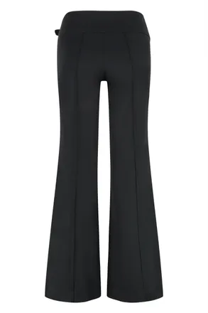 Versace Jeans Couture Womens High-Waist Wide-Leg Trousers Black Viscose
