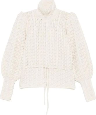 Zimmermann Valiant Wool Sweater - Dames - Truien - Wit - Maat: M Wol