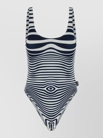 Jean Paul Gaultier stretch swimsuit scoop neck low back