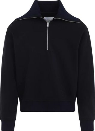 Jil Sander Heren Sweatshirts Kleding Ss 26 - Heren - Coltruien - Blauw - M - Katoen - Truien & Vesten