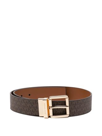Michael Kors reversible logo belt - women - Calf Leather/PVC - S - Brown