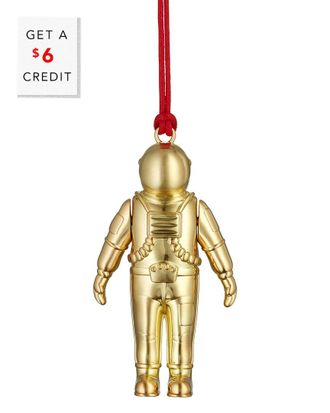 Waterford Christmas Spaceman Golden Ornament