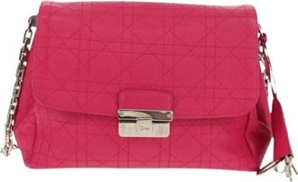 Dior Pre-owned Cross Body Bags, female, Pink, Size: ONE SIZE Pre-owned Long Chain Miss Dior Bag