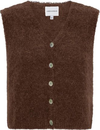 Americandreams Telma Vest - Dames - Vesten - Bruin - XL - Wol - Truien & Vesten