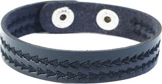 Generic Unisex Punk Embroidery Triangle Faux Leather Bracelet Bangle Couple JewelryDurability