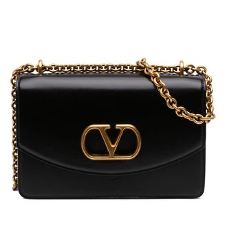 Valentino Pre-owned Valentino Small Shiny Calfskin VLogo Vain Crossbody Ladies G4MZ7R64VWFAO0Z3
