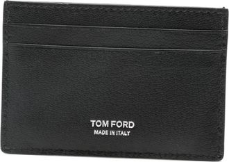 Tom Ford Leren Creditcardhouder - Heren - Portefeuilles - Zwart - ONE Size - Leer - Accessoires