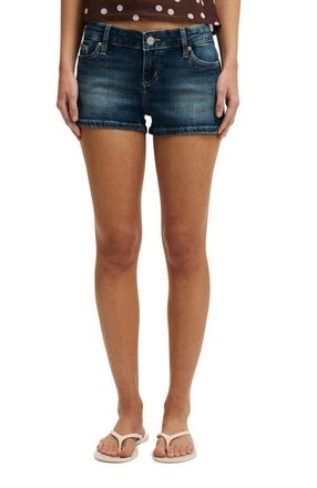 Cotton On Womens Micro Low Denim Short in Virgo Blue at Nordstrom, Size 10