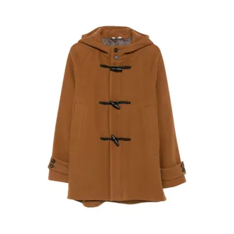 Tagliatore Single-Breasted Coats, male, Brown, Size: M Toggle Coat